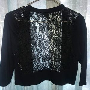 Black lace cardigan